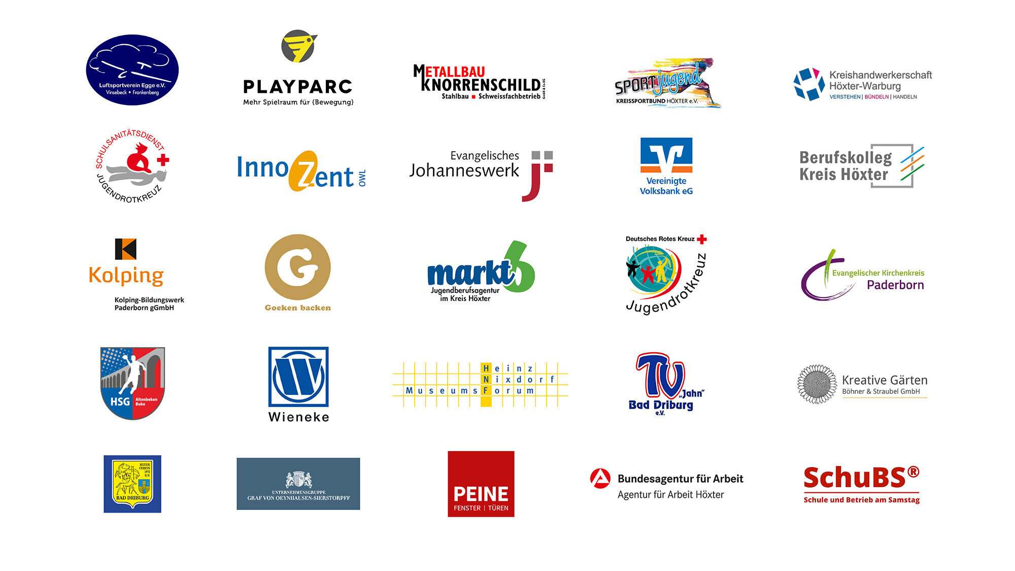 Logos von den Kooperationspartnern der Schule