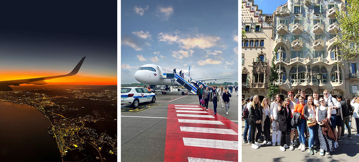 Fotocollage von einem Auslandsaufenthalt
