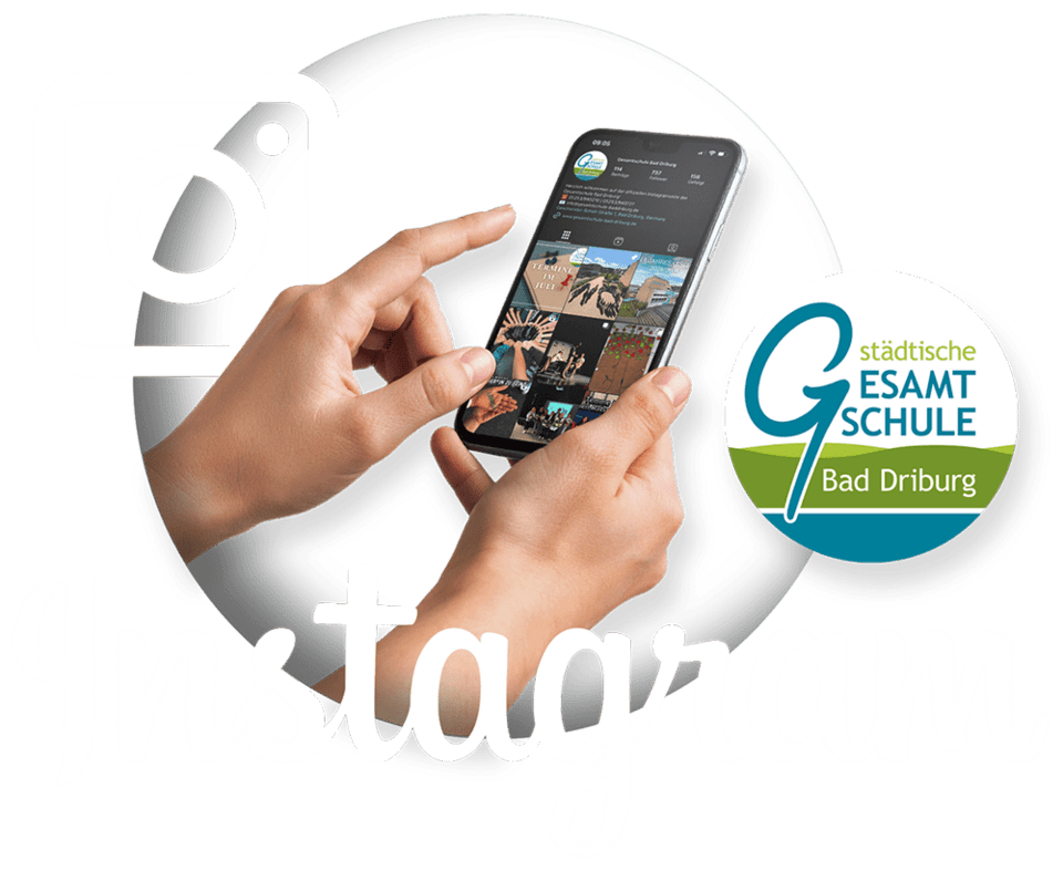 Auf einem Smartphone ist Instagram zu sehen, das gerade von zwei Händen benutzt wird
