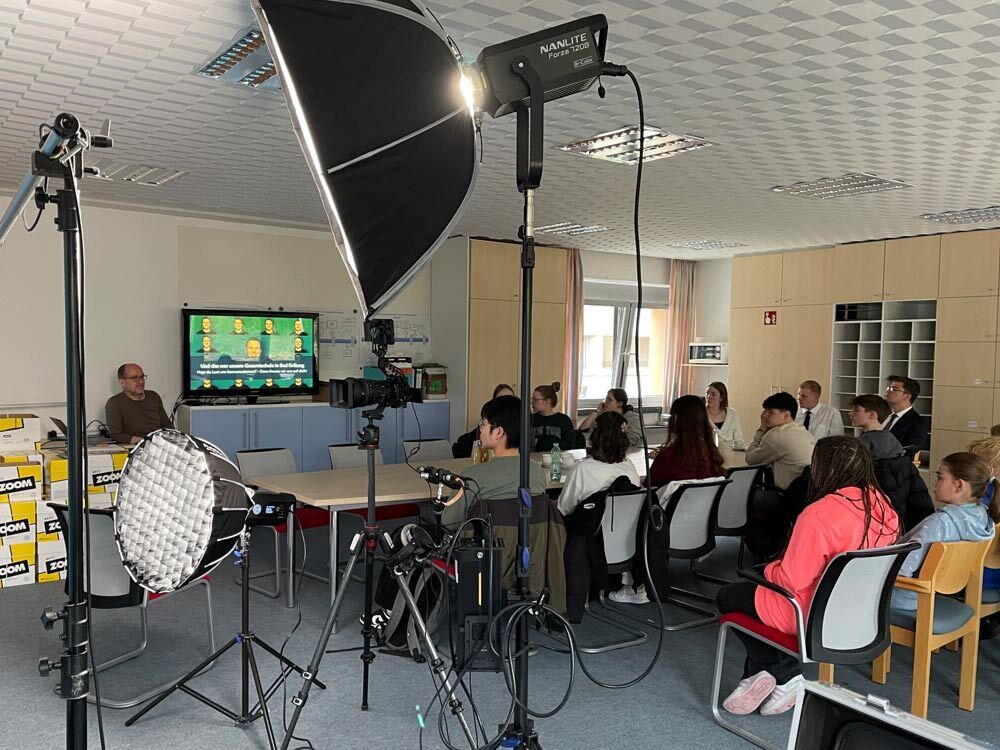 Making-of für Filmaufnahmen für die Schule